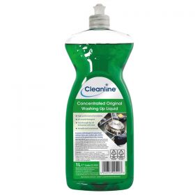 Cleanline Concentrated Original Washing Up Liquid 1 Litre [Pack of 12]