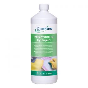 Cleanline Eco Mild Washing Up Liquid 1 Litre [Pack of 6]