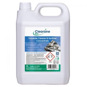 Cleanline Eco Foodsafe Cleaner & Sanitiser Concentrate 5 Litre [Pack of 4]