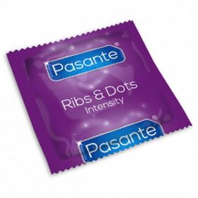 Pasante Eco Packs Ribs & Dots/Intensity Condom [Pack of 288]