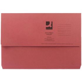 Q-CONNECT DOCUMENT WALLET FS RED 