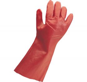 PVC Gauntlet Gloves, Medium, 35cm	