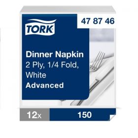 Tork Dinner Napkin 2ply White 39cm [Pack of 1800]