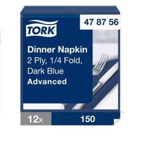 Tork Dinner Napkin Dark Blue [Pack of 1800]