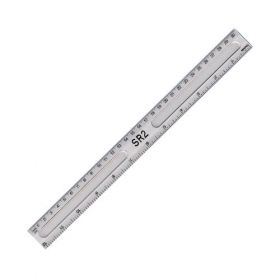 NP RULER 30CM CLEAR PACK OF 20