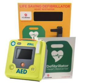ZOLL AED 3 Fully Automatic with AED Armor Stainless Steel Cabinet - Locked